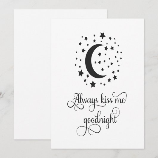 Kus me altijd goedenacht Kaart (Voorkant / Achterkant)