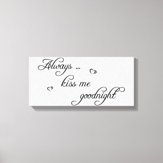 Kus me altijd Goodnight Stretched Canvas Afbeeldin (Voorkant)