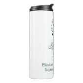 Kus me altijd welternight Weddenschap Verloving Thermosbeker (Gedraaid links)