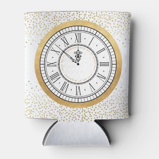 Kus me bij Midnight New Years Klock Blikjeskoeler (Voorkant)