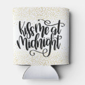 Kus me bij Midnight New Years Klock Blikjeskoeler (Achterkant)