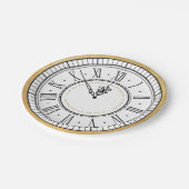 Kus me bij Midnight New Years Klock Papieren Bordje (Gekanteld)