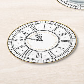 Kus me bij Midnight New Years Klock Ronde Kartonnen Onderzetter (Gebogen)