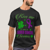 Kus Me Blaaskanker Overlevende St Patrick Dag T-shirt (Voorkant)