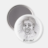 Kus me! - Bleistiftzeichnung Magneet (Voorkant / Achterkant)