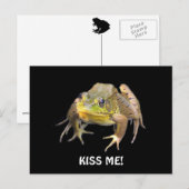 Kus me! Briefkaart van groene kikker (Voorkant / Achterkant)