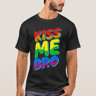 Kus me bro lgbtq gay pride maand lesbische liefde t-shirt