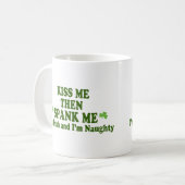 Kus me dan spank ik me cadeau koffiemok (Voorkant links)