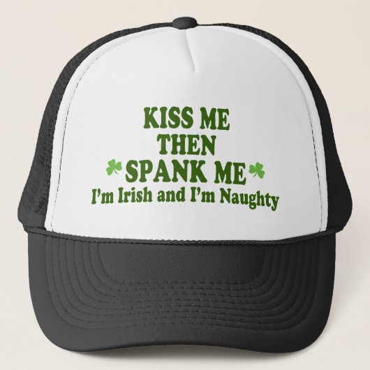 Kus me dan spank ik me cadeau trucker pet (Voorkant)