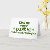 Kus me dan spank me cadeau kaart (Gele Bloem)