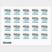 Kus me dat het mijn 90ste verjaardag is vierkante sticker (Vel)