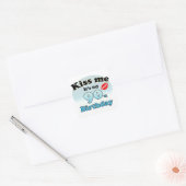 Kus me dat het mijn 90ste verjaardag is vierkante sticker (Envelop)