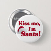 Kus me dat ik de kerstknoop ben ronde button 5,7 cm (Voorkant /achterkant)