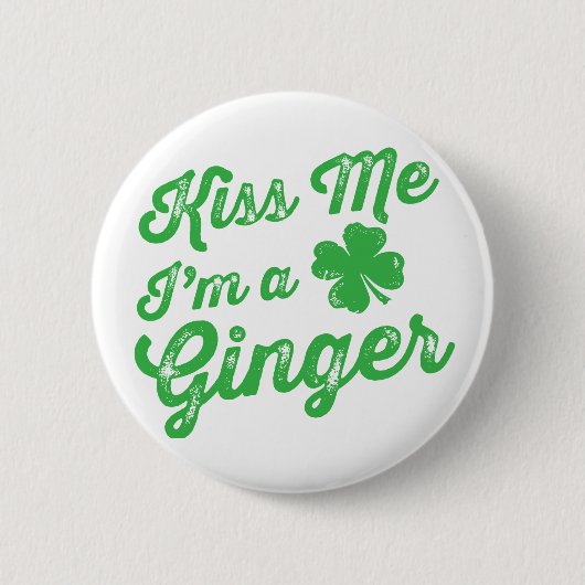 Kus me dat ik een gember ben! ronde button 5,7 cm (Voorkant)