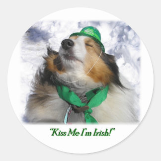Kus me dat ik Iers ben! Ronde Sticker