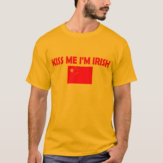 Kus me dat ik Iers ben??? T-shirt (Voorkant)