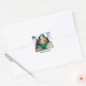 Kus me dat ik Iers ben! Vierkante Sticker (Envelop)