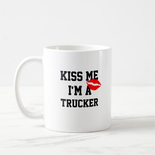 Kus me een trucker Mok (Links)