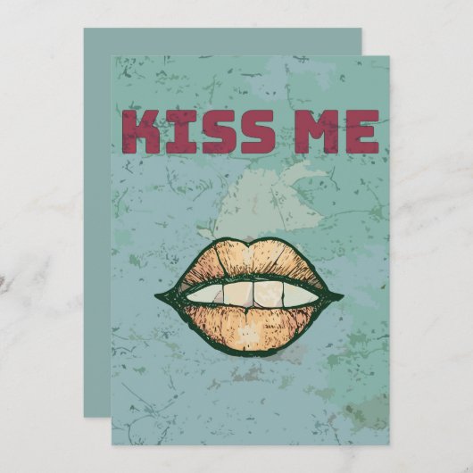 Kus Me Feestdagenkaart (Voorkant / Achterkant)