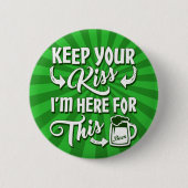 Kus me Funny Irish niet Ronde Button 5,7 Cm (Voorkant)