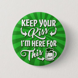 Kus me Funny Irish niet Ronde Button 5,7 Cm