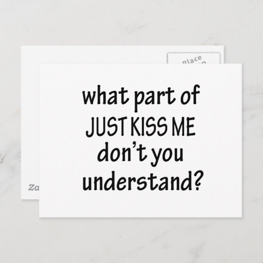 Kus me gewoon briefkaart (Voorkant / Achterkant)