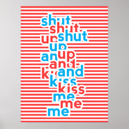 Kus Me, Girl Power, typografie Poster