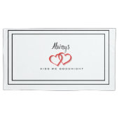 Kus me Goodnight Quote Romantic Hearts Couples Kussensloop (Voorkant)