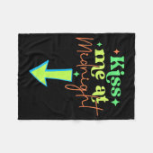 Kus Me Grappige Bijpassende Koppels Middernacht Fleece Deken (Voorkant (Horizontaal))