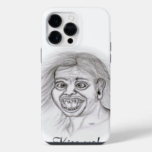 Kus me! Grappige tekening zwart-wit ontwerp iPhone 14 Pro Max Hoesje