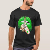 Kus me Green houdt de Ierse Shamrock St P T-shirt (Voorkant)