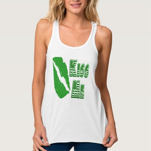 kus me groene lippen tanktop (Voorkant)