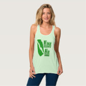 kus me groene lippen tanktop (Volledige Voorkant)