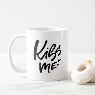 Kus me handgeschreven script koffiemok