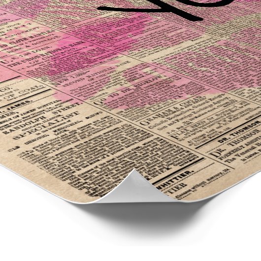 Kus me hard voor je weggaat Romantische krant Lief Poster (Hoek)