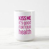 Kus me, het is goed voor je gezondheid koffiemok (Center)