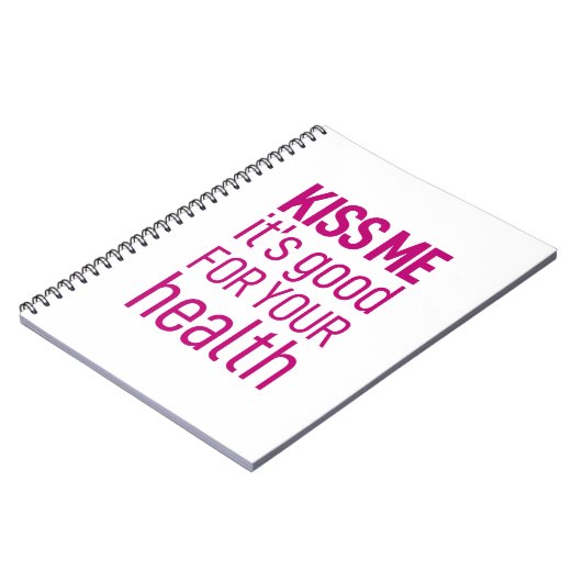 Kus me, het is goed voor je gezondheid notitieboek (Linkerzijde)