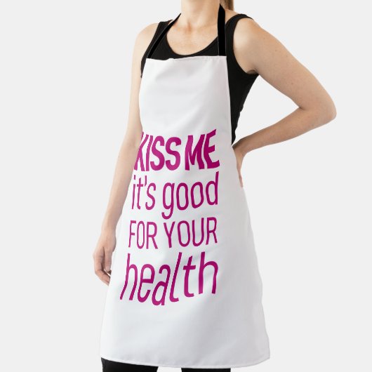 Kus me, het is goed voor je gezondheid schort (Insitu)