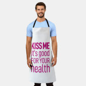 Kus me, het is goed voor je gezondheid schort (Gedragen)
