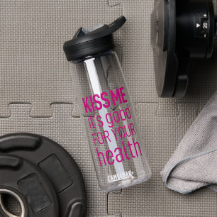 Kus me, het is goed voor je gezondheid waterfles