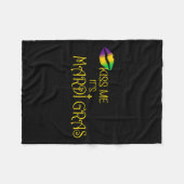 Kus me, het is Mardi Gras Fleece Deken (Voorkant (Horizontaal))