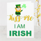 Kus Me I AM Irish Wenskaart Kaart (Gele Bloem)