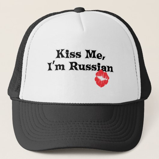 Kus me I'm Russisch Trucker Pet (Voorkant)