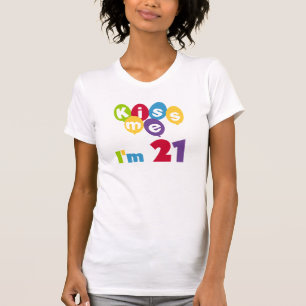 Kus me Ik ben 21 T-shirts en cadeautjes op de verj