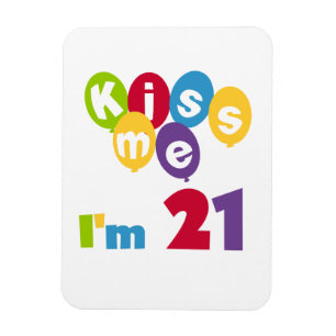 Kus me Ik ben 21 T-shirts en cadeautjes op de verj Magneet