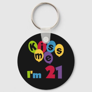 Kus me Ik ben 21 T-shirts en cadeautjes op de verj Sleutelhanger