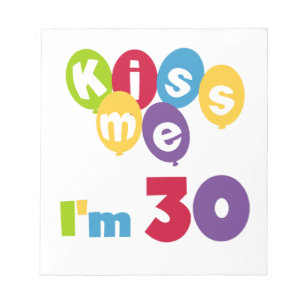 Kus me Ik ben 30 T-shirts en cadeautjes Notitieblok