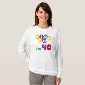 Kus me Ik ben 40 T-shirts en cadeautjes. (Voorkant volledig)