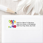 Kus me Ik ben 40 T-shirts en cadeautjes. Etiket (Insitu)