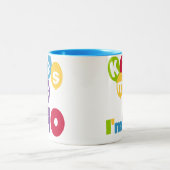 Kus me Ik ben 40 T-shirts en cadeautjes. Tweekleurige Koffiemok (Center)